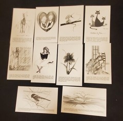 P Buckley Moss Lithograph promotional cards 6×3 10 cards in this listing #1