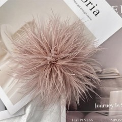 Newzenro Dainty Feather Flower Large Brooch Pin For Women Men Elegant Oversized