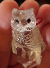 Clear Quartz OWL on Quartz Point Pendant