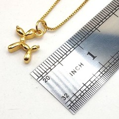 18k Gold Plated Necklace W/ Balloon Animal Dog Anniversary Birthday Gift NEW