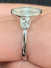 silver 925 ring empty setting, DIY blank setting, sterling silver settings