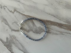 New! Iolite & Sterling Silver Handmade Bracelet 7 1/4 to 8 in. – B746