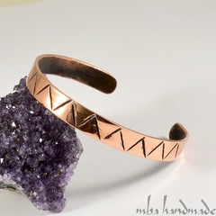 WOMEN’S VINTAGE COPPER CUFF ANCIENT GREEK BRACELET MBA HANDMADE