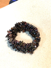 SALE*NEW ITEM- HANDCRAFTED MULTI-STRAND RED TIGER-EYE WOVEN CUFF BRACELET