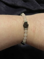 Rose Quartz Garnet Bracelet Adjustable Love Attraction Persephone Goddess