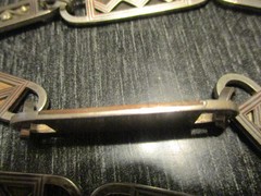 Vintage Artisan Mexican Silver Inlaid Copper Gold Modernist MCM Link Necklace!