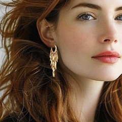 18K Gold Plated Leaf Hoop Earrings for Women, Long Tassel Dangle Drop Earring…