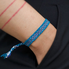 boho handmade hippie summer beach girls/women’s woven bracelets – Cerulean Blue