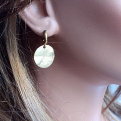 Thick Textured Disc Earrings