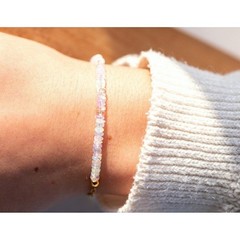 AAA fire Opal Ethiopian Opal Bracelet Gold Paperclip Chain October Birthstone