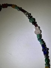 Vintage Artisan Handmade Rainbow Multicolor Gemstone Necklace