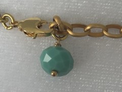 NWT Peruvian Opal Beads Stone Aqua Necklace 16/18″ South Africa $80 Beachy Boho