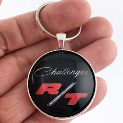 Vintage Dodge Challenger R/T Chrome Fender Emblem Badge 1.2 Diameter Keychain