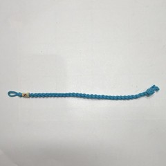 Hollister Blue Braided Fabric Bracelet Adjustable Tie Unisex Adults long: 8”