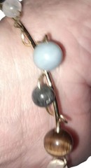 12 Natural rocks handcrafted jewelry adjustable bracelet galaxy unique artistic