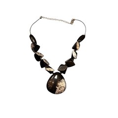 4-Piece Statement Necklace Bundle | Mixed Metal Black & Gold Boho Modern Jewelry