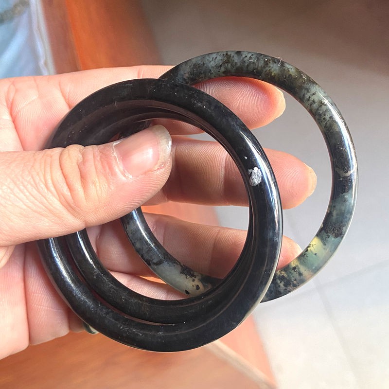 Certified 52-64mm Natural Jadeite xiu Jade Bangle Bracelet (Grade A) gem Healing