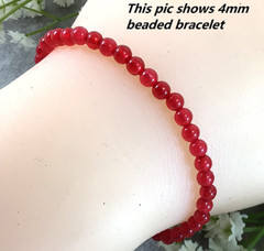 Red Jade Stretchy Bracelet Healing Gemstone 4mm 6mm 8mm10mm12mm