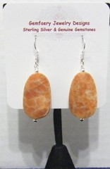 Sterling Silver Natural CALCITE Gemstone Dangle Earrings #212…Handmade USA