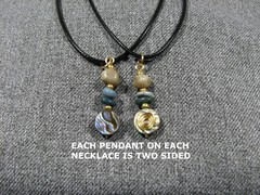 Petoskey, Leland Blue, Frankfort Green, Abalone Shell Pendant / 4 available