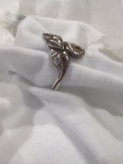 Vintage 8.5 Size Sterling Silver Shell Ring