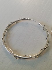.925 Solid Silver Drop Hoop Earrings Artisan Handmade New.