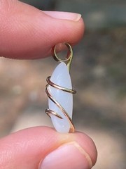 9.38ct Moonstone Cabochon Marquise White In Forged 14K Gold Pendant Total Weight