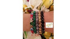 Tennis Bracelet gift for women 8mm Tourmaline Crystal White Gold Jewelry Bday