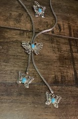 Samuel B Artisan Jewelry Set From Bali Hand Crafted 925 Turquoise Butterfly