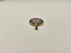 Antica Murrina Venezia Millefiori Floral Star of David 925 Silver Pendant