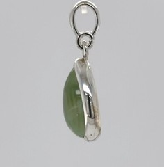 Green Drop / Pear / Teardrop PREHNITE Pendant 925 STERLING SILVER Natural #64e