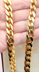 Amazing VOGUE BIJOUX VB Signed GOLD TONE Chain Link 32″ Necklace 156.3 Gr 10.5mm