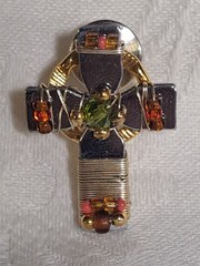 Rare HTF Signed LIZTECH Artisan Jewelry 2002 Celtic Cross Pin Tack Retired