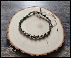 Simplistic Spiral Traditional and Black Hemp Necklace / Choker MINIMALISTIC