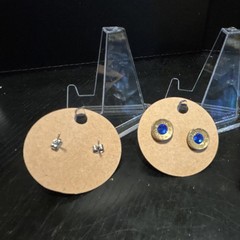 Handcrafted Bullet Casing Stud Earrings Assorted Colors and Calibers!!!