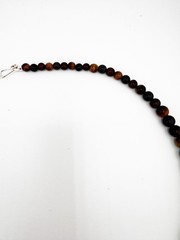 Jay King DTR 925 Sterling Silver Tigers Eye Beaded Necklace & Bracelet Set