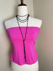 Infinity Crochet Necklace Handmade Jewelry With Glass Beads