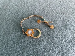 Artist Made 4 Inch Gold Filled & Vermeil Extender With Swarovski Crystal Accents