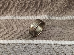 Maryland Handcrafted Washington Quarters coin ring, size 6 2002