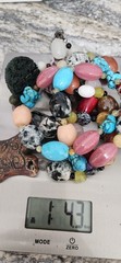 Gorgeous Huge Stone Beaded Artisan Necklace Lot Sterling Silver Turquoise Coral