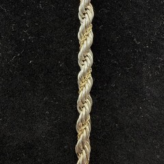 Tiffany & Co. 925 Sterling Silver 18K Gold Rope Chain Necklace 24″ 47.01g