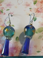 Woman’s Hand Crafted Earrings By Earth Dreams Sterling Silver 1.3/4 Inch