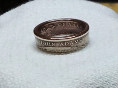 JOHN ADAMS – Size 10 Presidential Dollar Coin Ring
