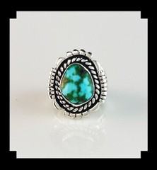 Sterling and Sonoran Gold Turquoise Unisex Ring Size 9 1/2