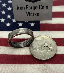 Virginia VA Handcrafted Washington Quarters coin ring Sizes 3-14 2000