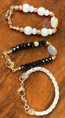 3 Baby Glass Beads Bracelets Geode Druzy Agate Crystal Pendant Zen Leather