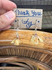 Real Plant Earring Series: White Blossom: $10
