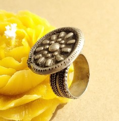 Antique Silver Ethiopian Ring size 8 tribal jewelry Hand Crafted