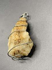 Artisan Wire-Wrapped Citrine Quartz Crystal Point Pendant