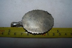 Artisan Sterling Silver Southwestern Pink Conch Purple Fire Opal Cluster Pendant